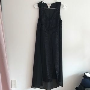 Band of gypsies long sheer tunic vest top